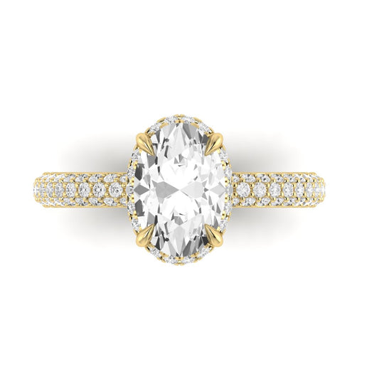 The Radiant Diamond Hidden Halo Engagement Ring