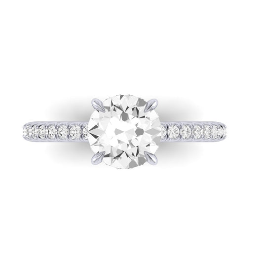 The Classic Hidden Halo Solitaire Engagment Ring