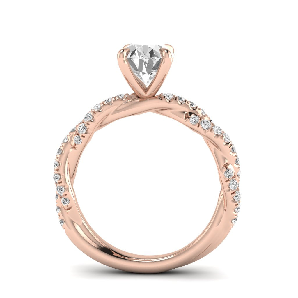 The Intertwined Engagement Ring