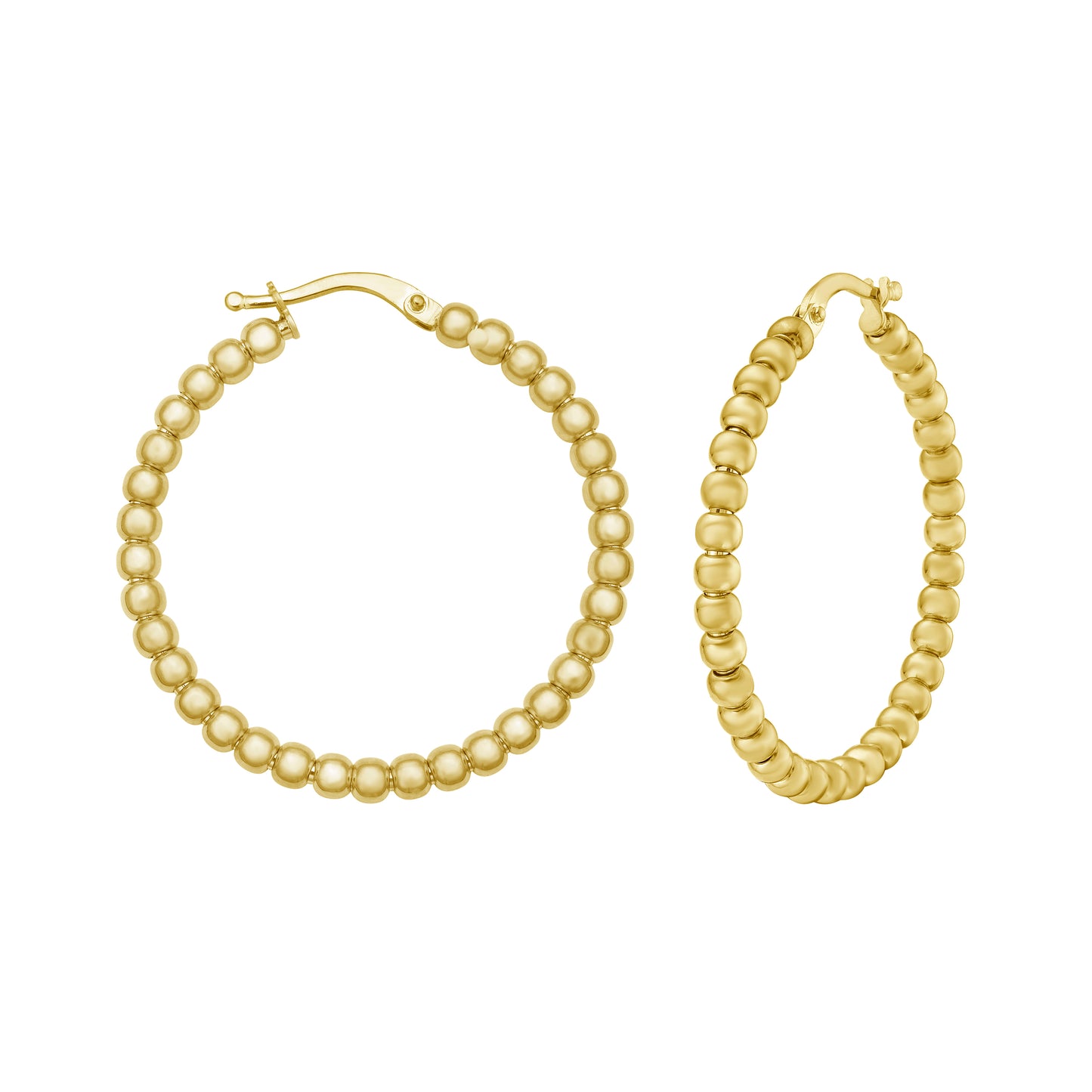 Large Bead Hoops