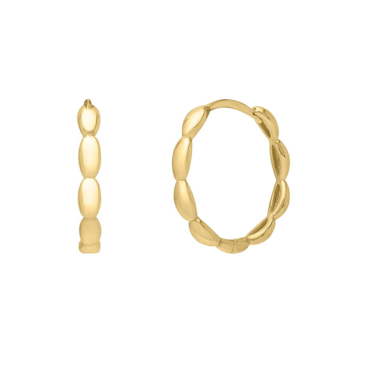Medium Scalloped Hoops