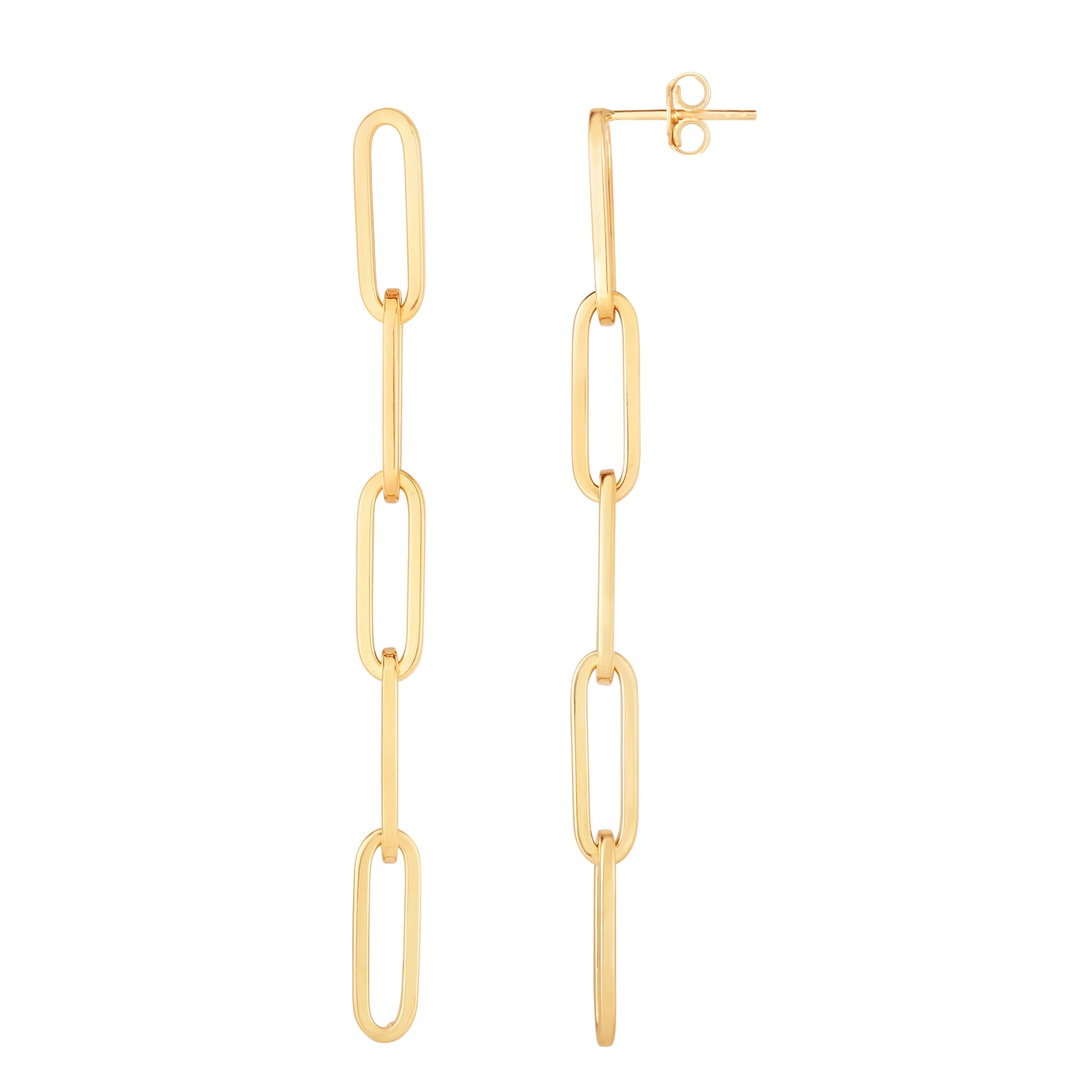 Paperclip 5 Link Drop Earring