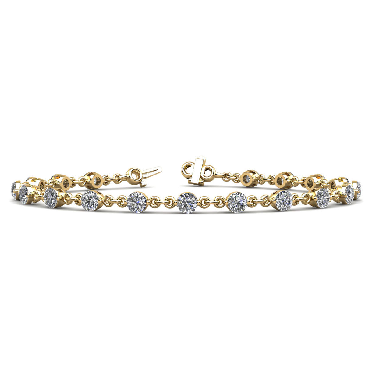 Dainty Diamond Station Chain Bracelet