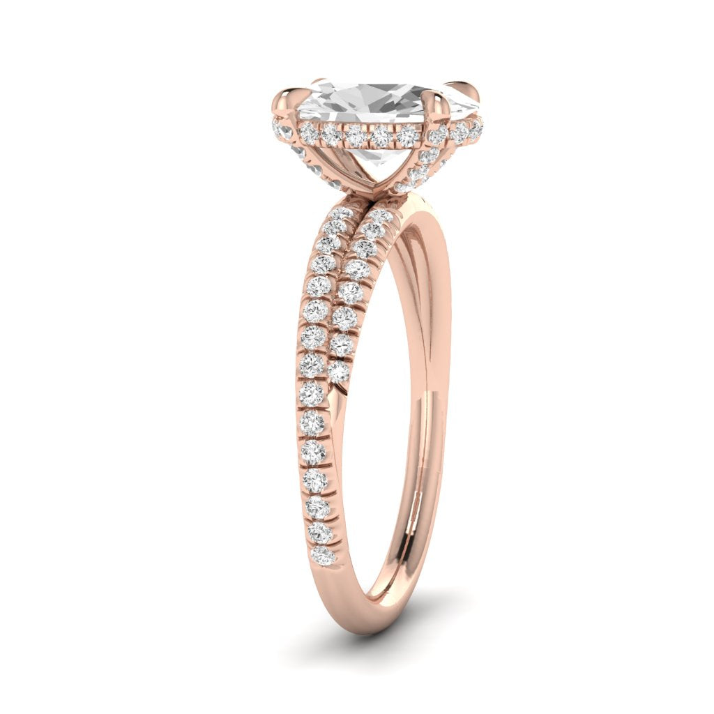 The Crossover Diamond Engagement Ring