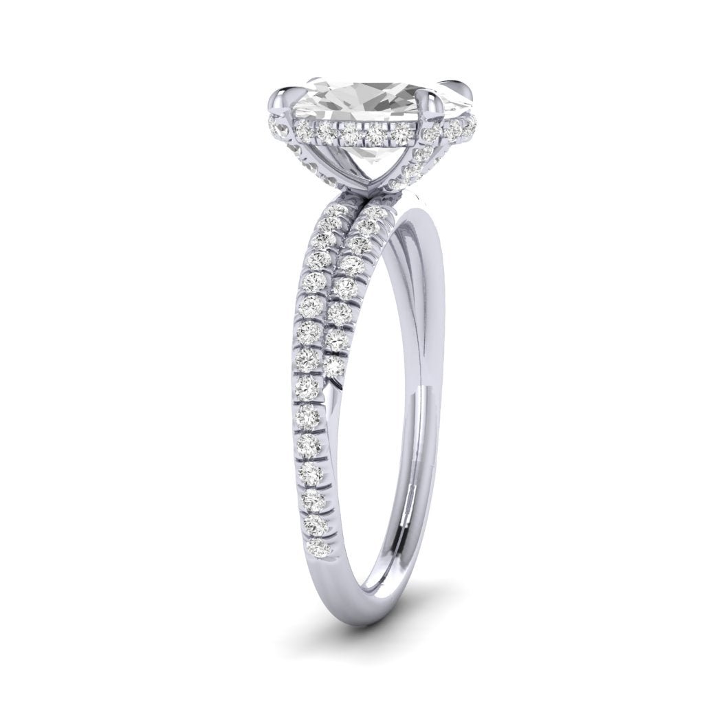 The Crossover Diamond Engagement Ring