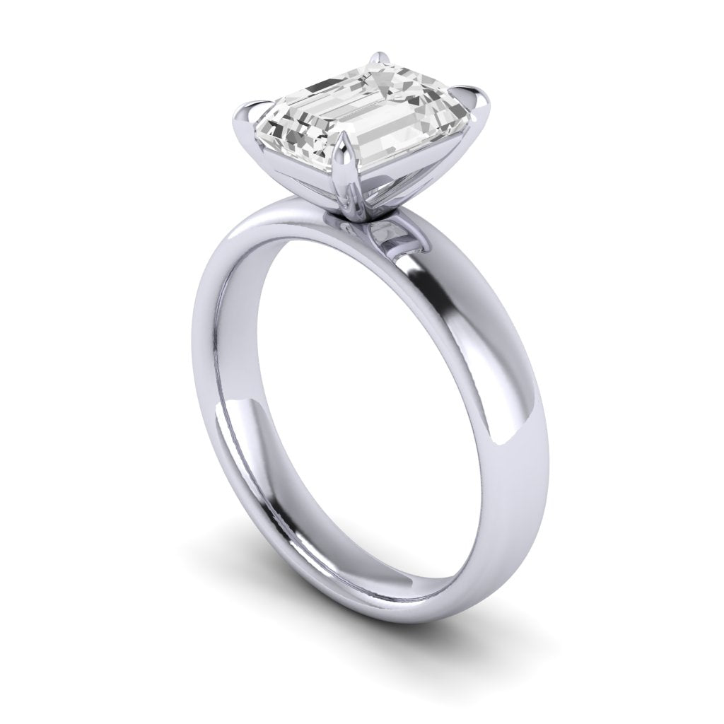 The Comfort Fit Wide Band Solitaire Engagement Ring