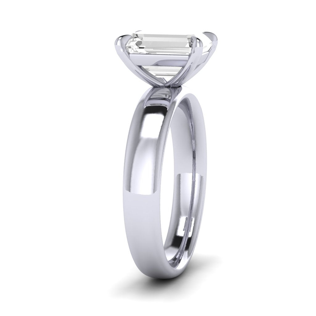 The Comfort Fit Wide Band Solitaire Engagement Ring