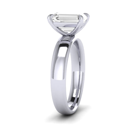 The Comfort Fit Wide Band Solitaire Engagement Ring