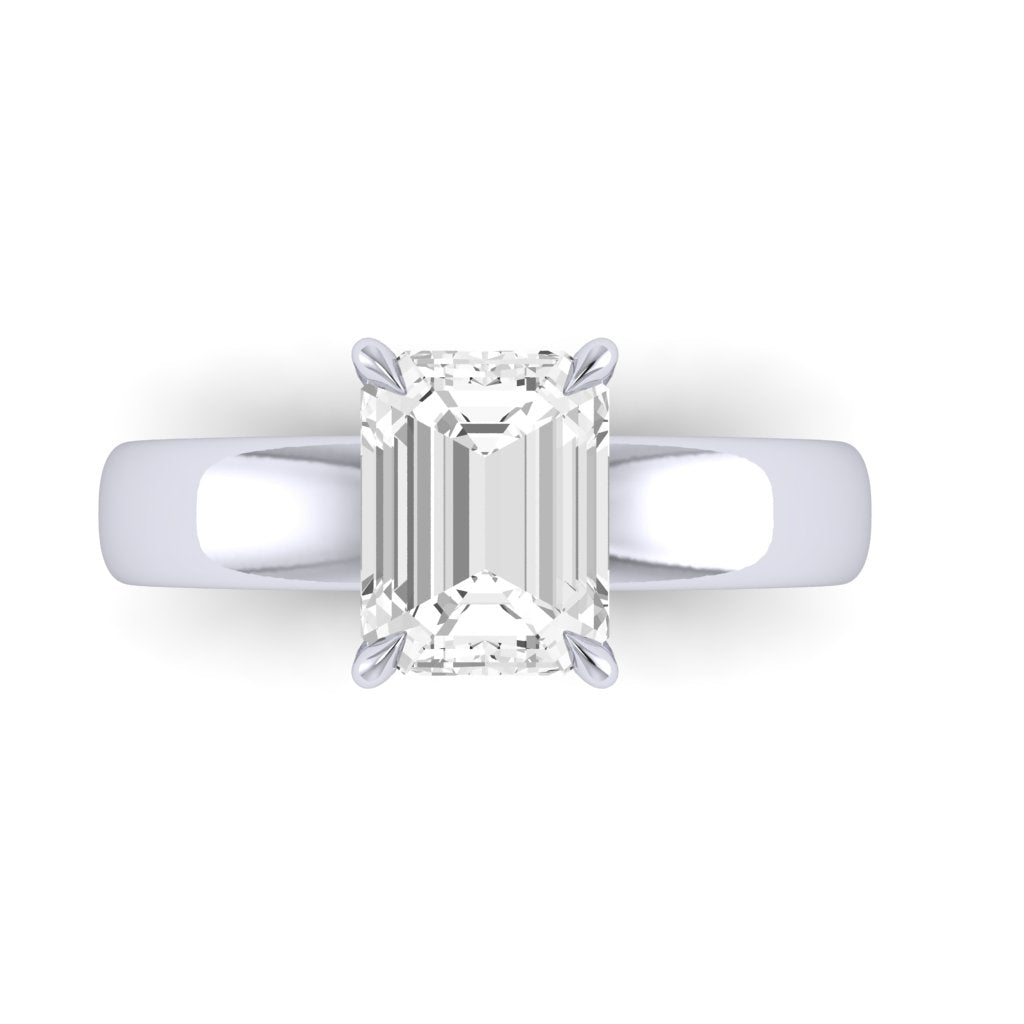 The Comfort Fit Wide Band Solitaire Engagement Ring