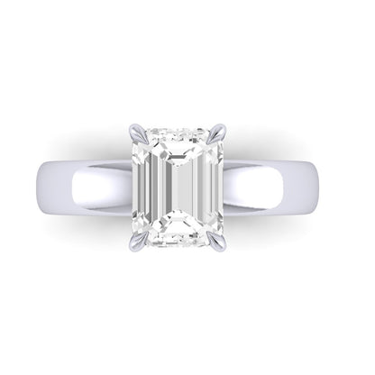 The Comfort Fit Wide Band Solitaire Engagement Ring