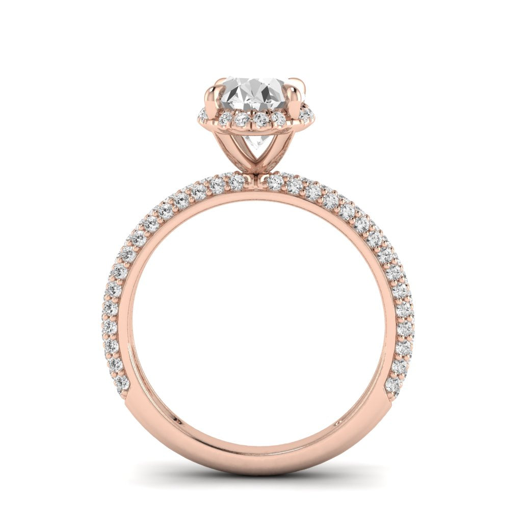 The Radiant Diamond Hidden Halo Engagement Ring