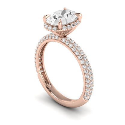 The Radiant Diamond Hidden Halo Engagement Ring