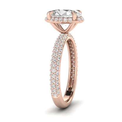 The Radiant Diamond Hidden Halo Engagement Ring