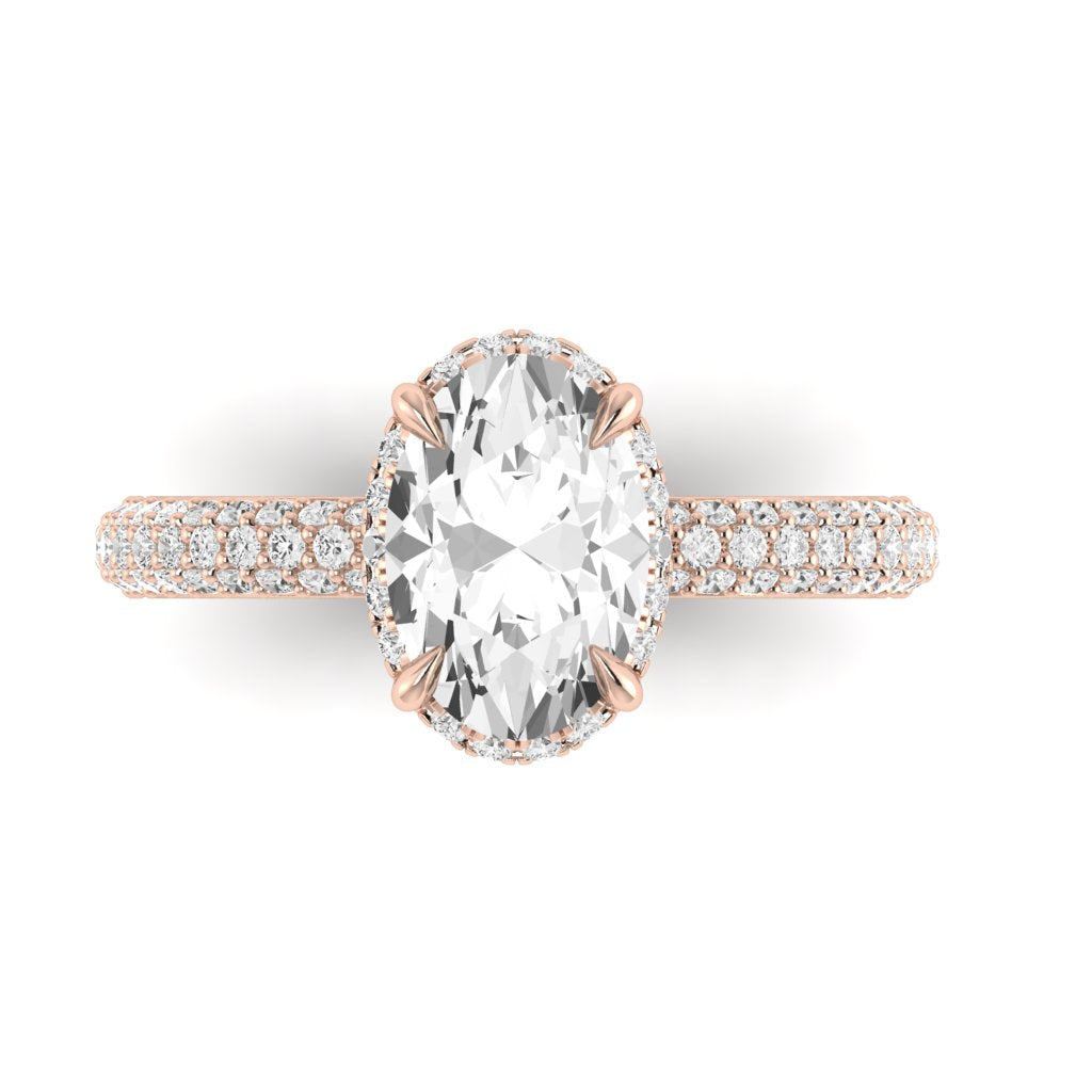 The Radiant Diamond Hidden Halo Engagement Ring