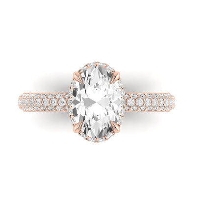 The Radiant Diamond Hidden Halo Engagement Ring