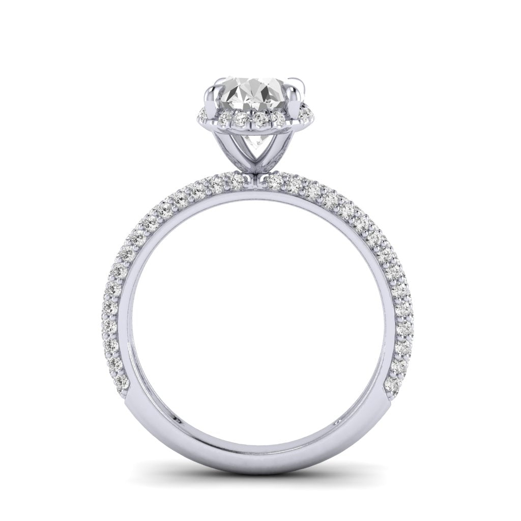 The Radiant Diamond Hidden Halo Engagement Ring