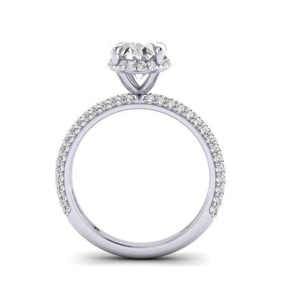 The Radiant Diamond Hidden Halo Engagement Ring
