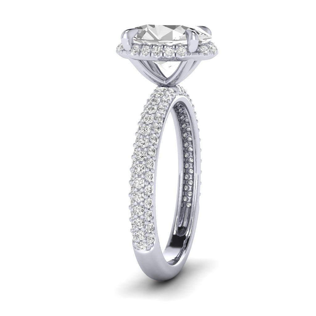 The Radiant Diamond Hidden Halo Engagement Ring