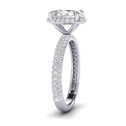 The Radiant Diamond Hidden Halo Engagement Ring