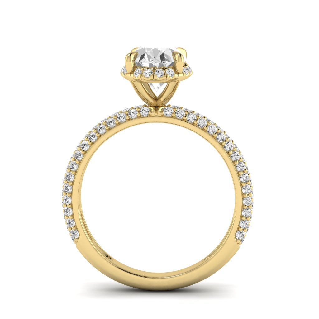The Radiant Diamond Hidden Halo Engagement Ring