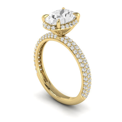 The Radiant Diamond Hidden Halo Engagement Ring
