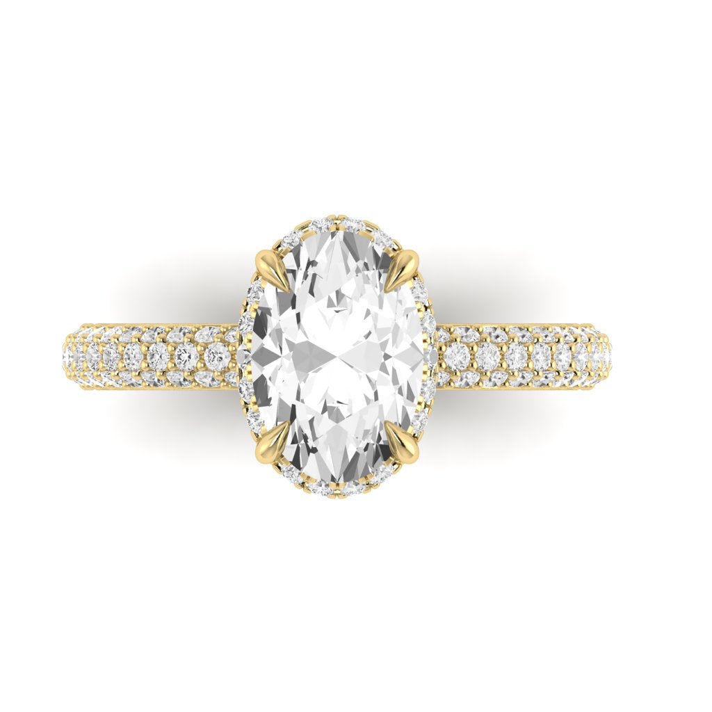 The Radiant Diamond Hidden Halo Engagement Ring