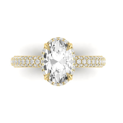 The Radiant Diamond Hidden Halo Engagement Ring