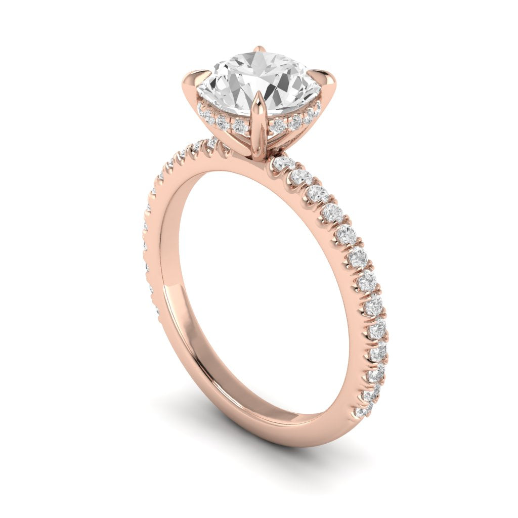 The Classic Hidden Halo Solitaire Engagment Ring