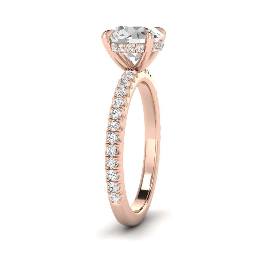 The Classic Hidden Halo Solitaire Engagment Ring