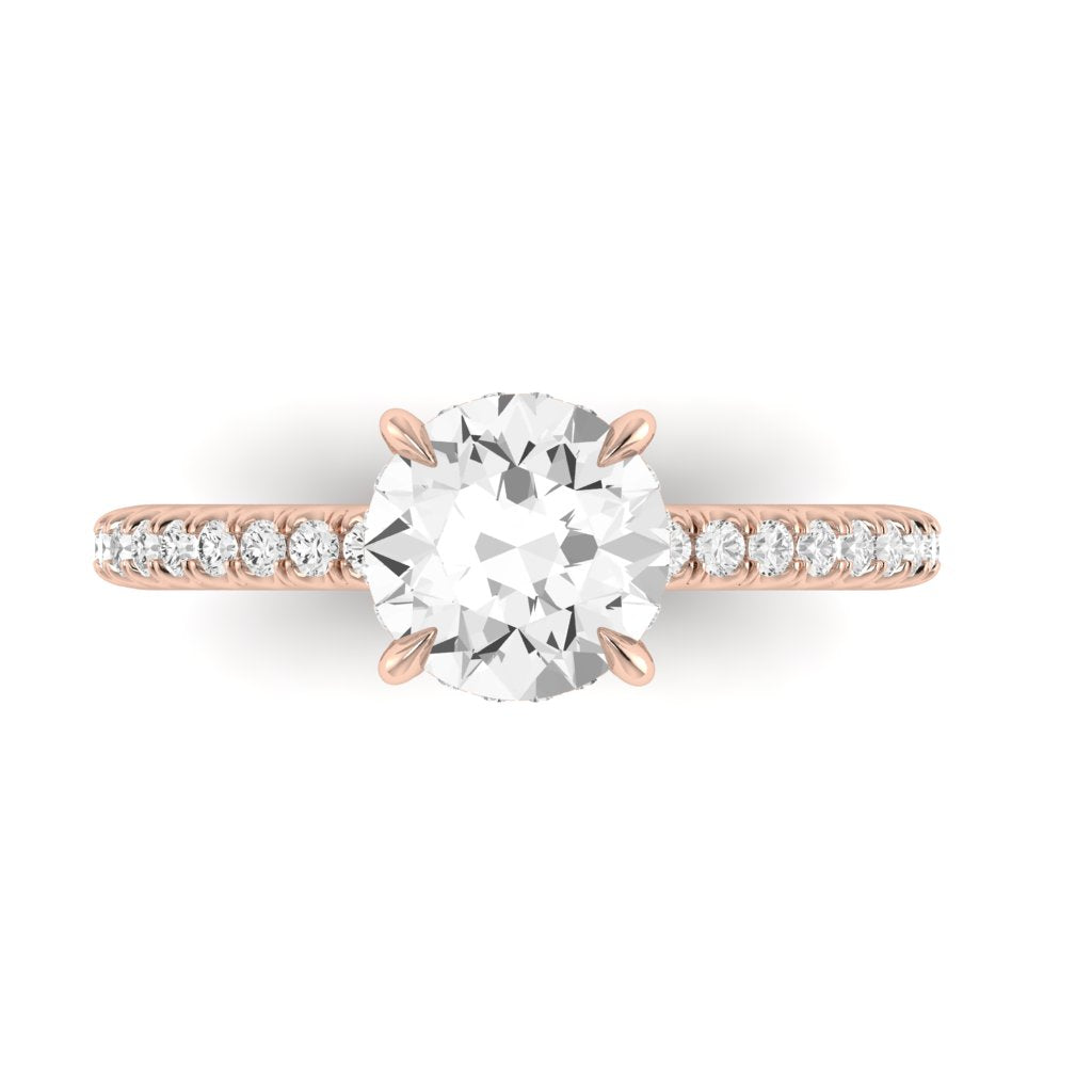 The Classic Hidden Halo Solitaire Engagment Ring