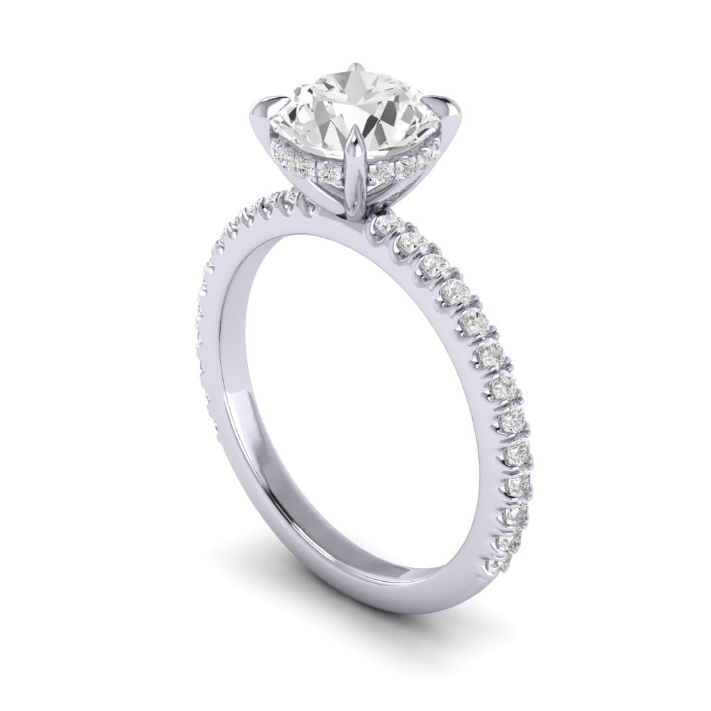 The Classic Hidden Halo Solitaire Engagment Ring