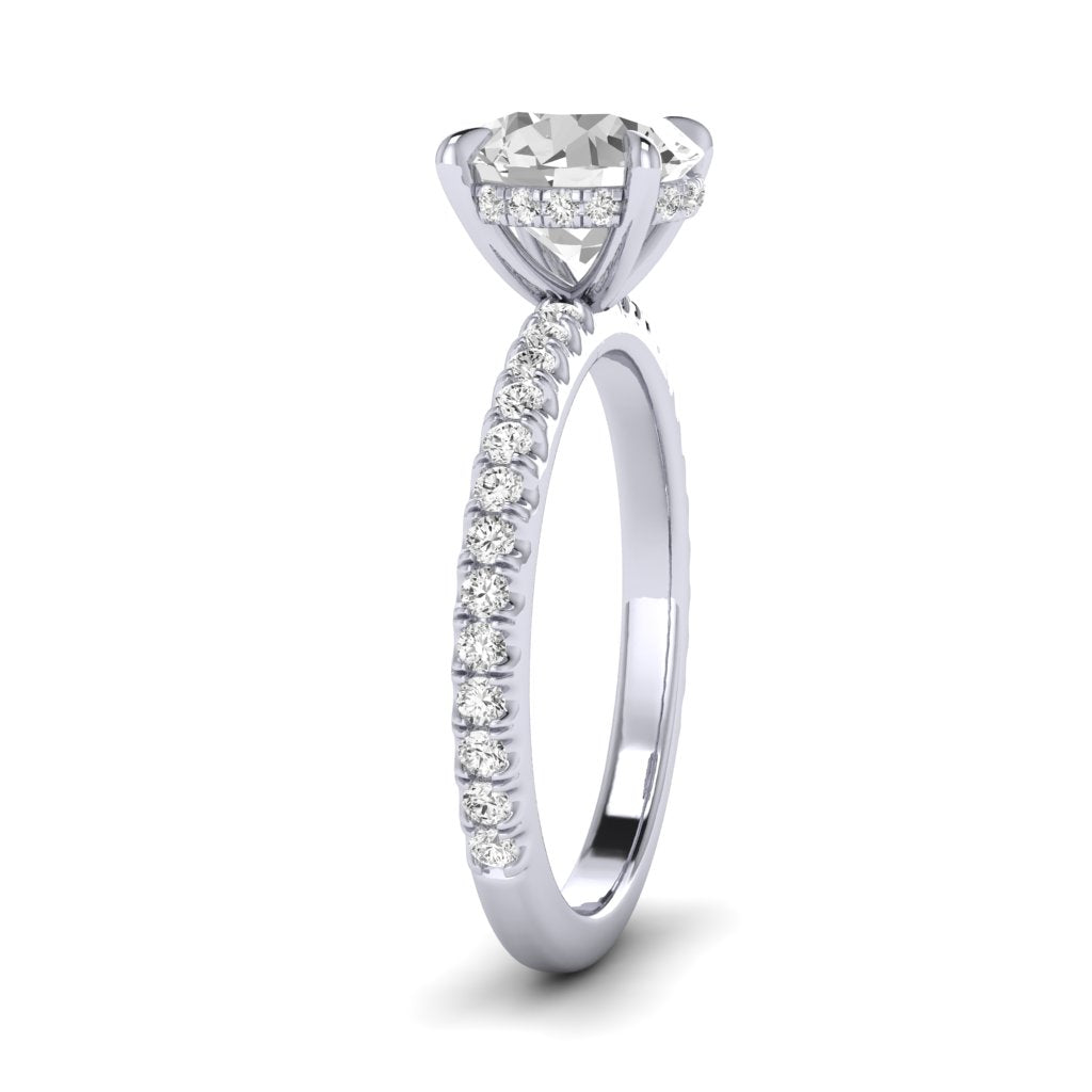 The Classic Hidden Halo Solitaire Engagment Ring