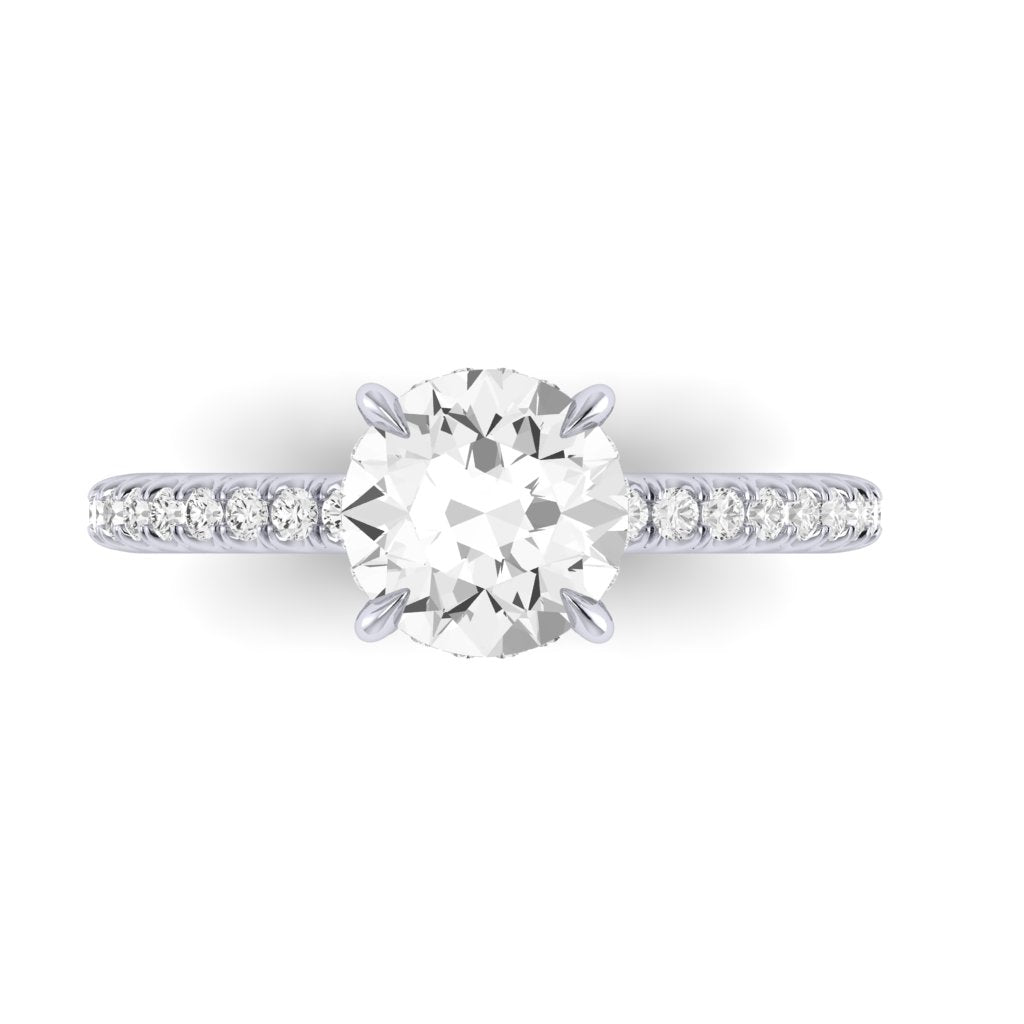 The Classic Hidden Halo Solitaire Engagment Ring