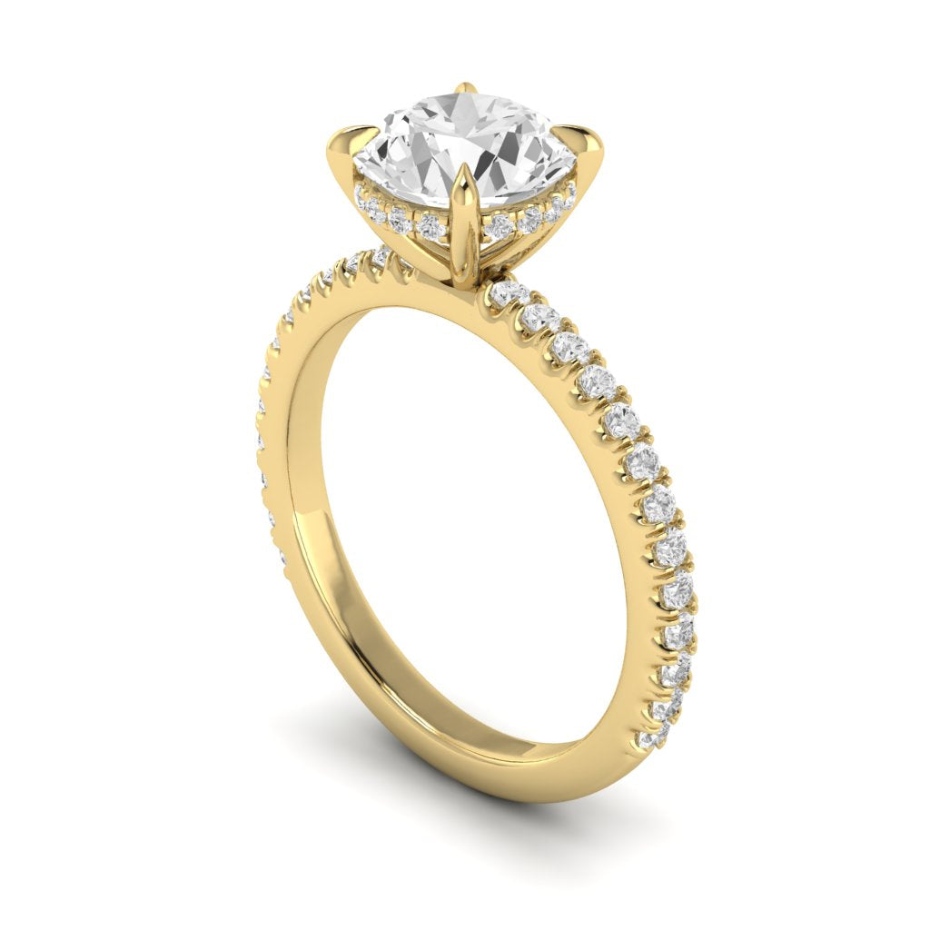 The Classic Hidden Halo Solitaire Engagment Ring