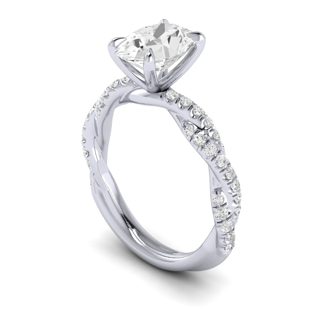 The Intertwined Engagement Ring