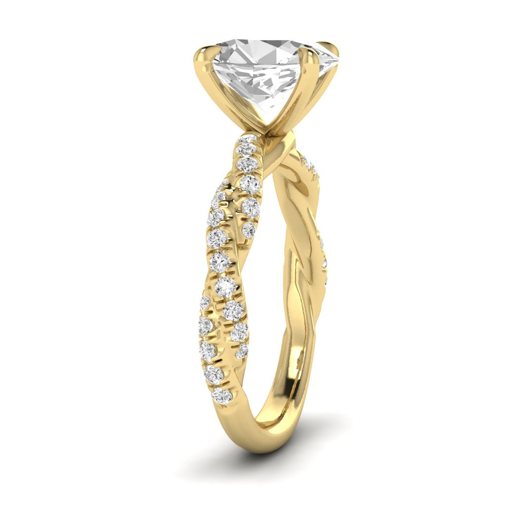 The Intertwined Engagement Ring
