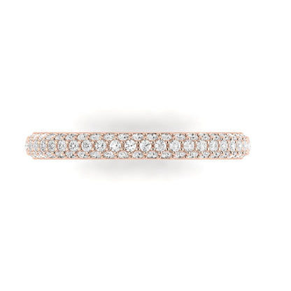 The Radiant Three Row Pave' Diamond Eternity Band