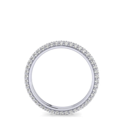 The Radiant Three Row Pave' Diamond Eternity Band