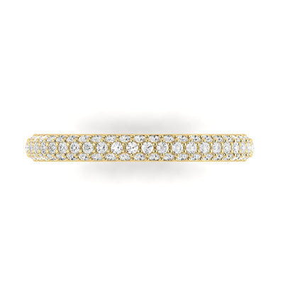 The Radiant Three Row Pave' Diamond Eternity Band