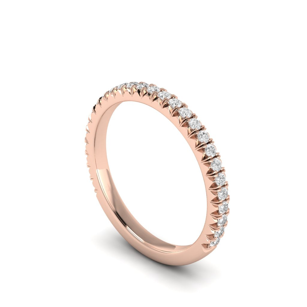 The Petite Modern French Cut Diamond Band