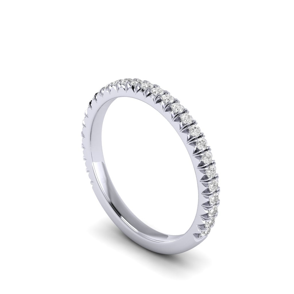 The Petite Modern French Cut Diamond Band