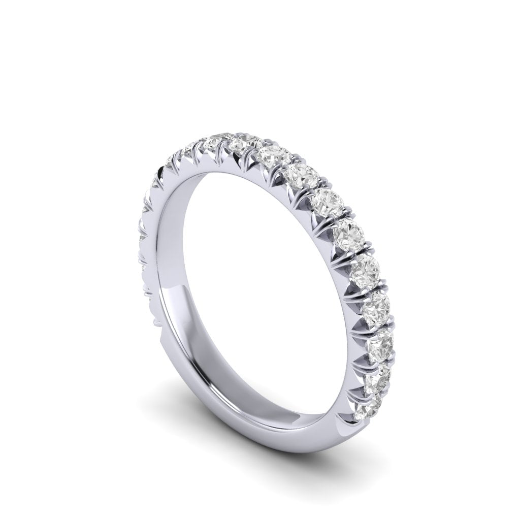 The Modern French Cut Diamond Band