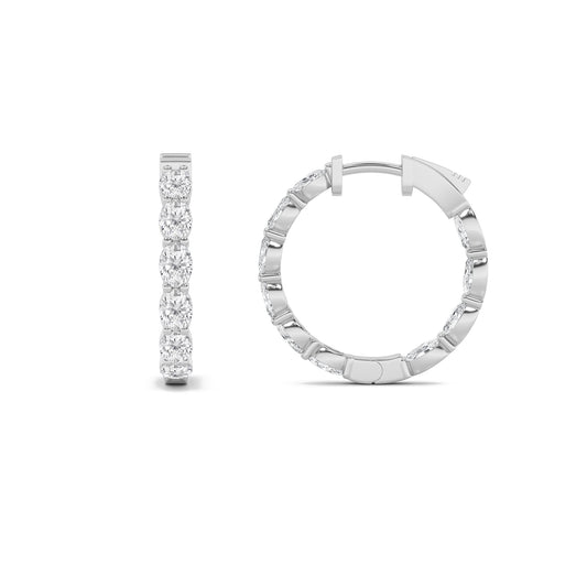 Fancy Shape Inside Out Hoops - Oval