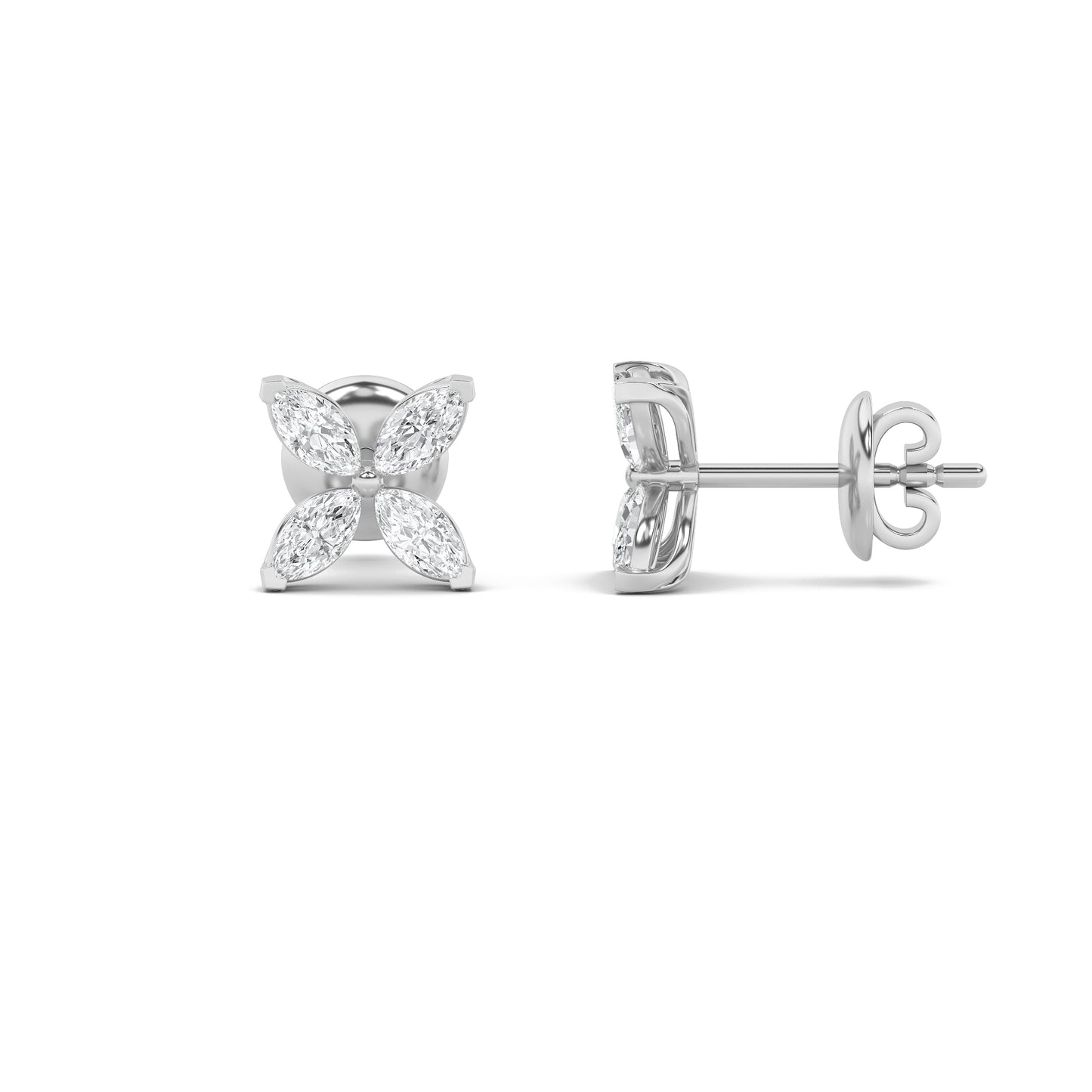 Marquise Clover Studs