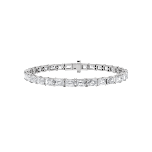 Timeless Tennis Bracelet- Emerald (East-West)