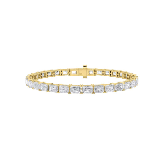 Timeless Tennis Bracelet- Emerald (East-West)