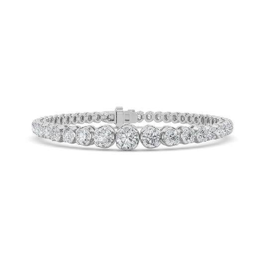 Modern Graduated Diamond Semi Bezel Bracelet