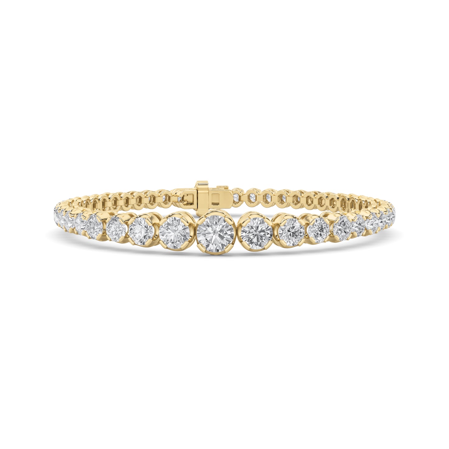 Modern Graduated Diamond Semi Bezel Bracelet