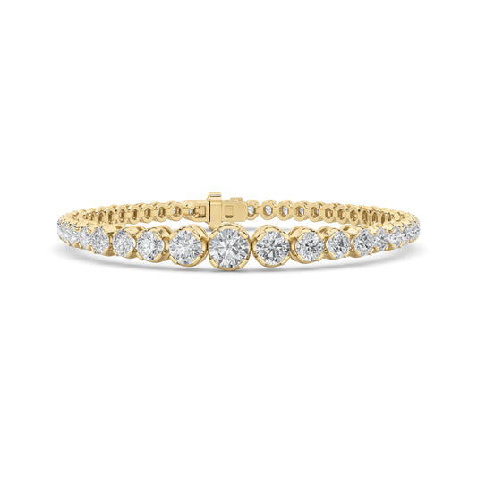 Modern Graduated Diamond Semi Bezel Bracelet