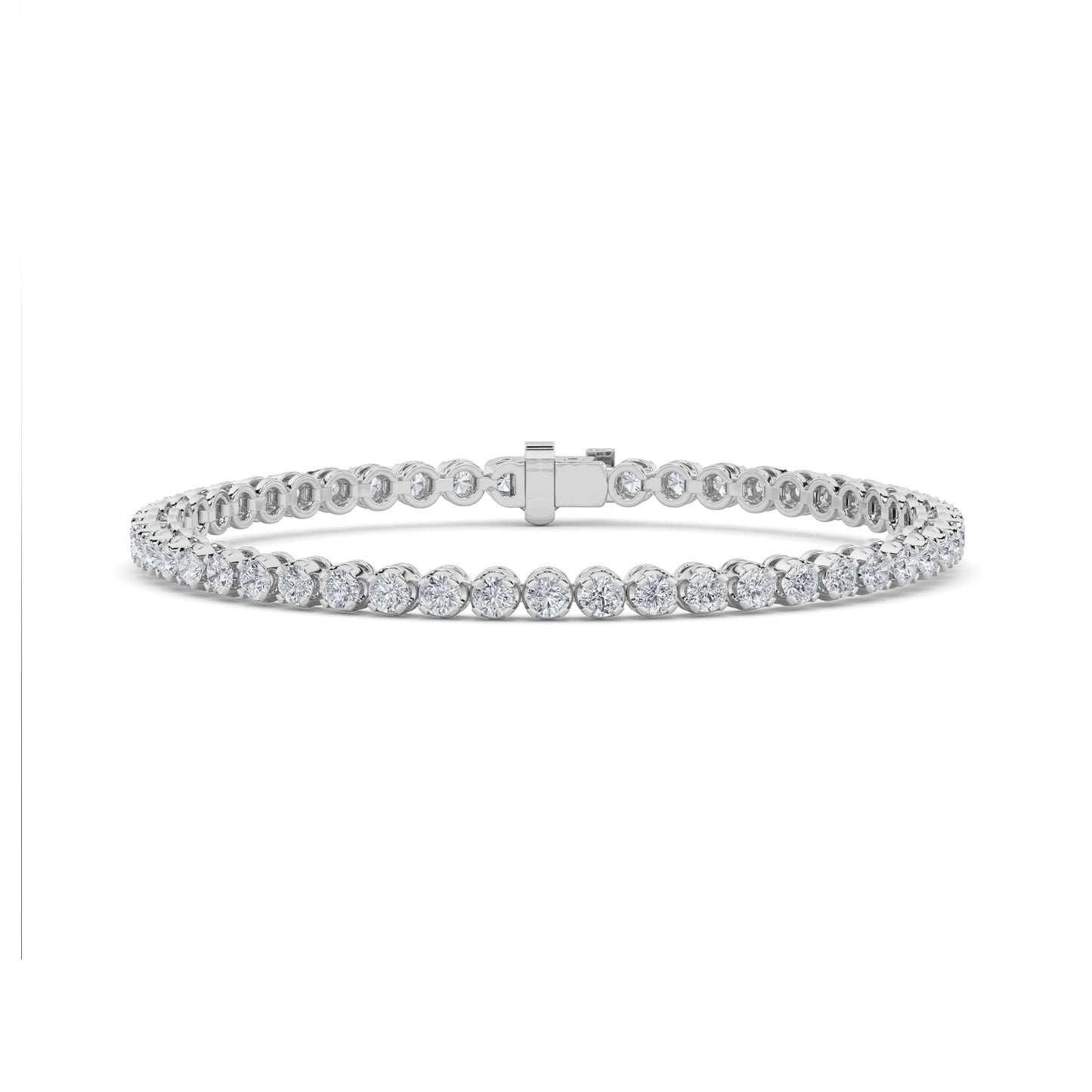 Modern Semi Bezel Diamond Bracelet